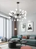 Lampadari Lampadario moderno a lucciola LED Lampadario elegante a forma di ramo di un albero Lampadari a soffitto decorativi Illuminazione a sospensione