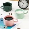 Mokken Ceramic Cup Macaron Coffee Frosted Simple Style Cafe Solid Color Office Afternoon Tea Home Fashion Mok