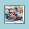 Förvaringspåsar barn spädbarn lekmatta leksak mattor bärbara hopfällbara stora nylonväska leksaker arrangör mattor låddockor 150 cm blå rosa xl dhm7o