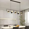 Kroonluchters led hanger lamp voor eetkamer keukentafel bar slaapkamer plafond kroonluchter zwart ontwerp modern eenvoudige stijl natuurlijk licht