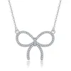 Jewelry Designer T Necklaces t Bow Necklace for Womens Ice Cream with Same Fashionable Full Diamond Collarbone Chain