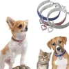 Colliers de luxe en cristal pour chien, paillettes, strass, pour animaux de compagnie, pendentifs d'amour creux, accessoires, collier pour chat, bijoux décoratifs pour le cou