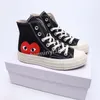 All Stars Shoe Cdg Canvas Play Love with Eyes Hearts 1970 1970-е годы Big Eyes Beige Black Classic Classic Casual Contakers 35-44 Дизайнер Z11