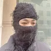 Шапка-бини с черепом Masker Ski Wajah Penuh Rajutan Balaclava Tertekan Bulu Domba Kabur 230418