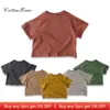 T-Shirts Sommer Kinder T-Shirts Einfarbig Baumwolle T-Shirts für Kinder Neue Mode Jungen und Mädchen Kurzarm Top 2-7T Kleidung P230419