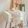 Tovagliette da tavolo Treccia Macrame Nappa Tovaglietta da tavolo Tovaglietta profumata Candela profumata Cuscino resistente al calore Antiscivolo DrinkwarTable Flag Boho Decor