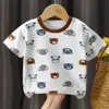 Tシャツ1 2 3 4 5 6歳の子供コットンTシャツベビーガールズベイビーボーイズ漫画半袖ティー幼児のかわいいトップ