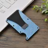 Black Carbon Fiber Money Clip Party Favor RFID Blockering Plånbok Slim Design Kreditkort Affärskort ID Holder E0420