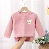 Camisetas 9m-4y roupas de bebê tops de desenho animado impressos de traje infantil fofo de mangas compridas pulvestuladores de camiseta longa da primavera para crianças camisa de primer camisa menina