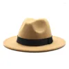 Boinas Otoño e invierno Moda Ocio al aire libre Lana suave Jazz Cap Tendencia Temperamento Estilo británico Unisex Flat Fieltro Tweed Hat