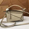 Designer Fashion Leather Diagonal Straddle Bag Luxury Brand Women Geometric Figure Single Shoulder Bag Classic Contrasting Color Handbag Purse