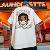 Męskie tshirts europejski i amerykański letni styl męski T -koszulka luźna swobodna trend Hip Hop Print z krótkim rękawem 230419