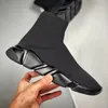 2024 Designer Speed Chaussures Casual Chaussures Plate-forme Chaussettes tricotées Noir Blanc Vieux Sale Toe Brodé Bas Top Baskets Plates Bas Taille 35-45