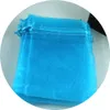 100pcs sacs-cadeaux en organza bleu ciel vendus par paquet 7 x 8,5 cm / 9x12 cm / 13x18 cm 4 pouces avec cordon de serrage sacs-cadeaux de fête de mariage