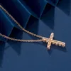 Halsband T Cross Necklace V Gold Inlaid Diamond Full Pendant Creative Simple Luxury Small Crown Collar Chain