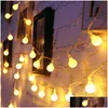 Party Decoration LED BEAD LAMP STRINGS PRANSPARENT LINE STRING LIGHTS PVC COPPER WIRE Colored Lighting Chains Battery Dekorera rum DHQ6N