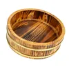 Dinnerware Sets Sushi Rice Cooling Bowl Dishes Oke Mixing Tub Container Bucket Sashimi Plate Wooden