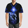 Men's Casual Shirts Baseball Jersey Beach Summer Jesus 3D All Over Printed Men's Shirt Hip Hop Black Tops 06