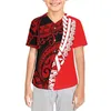 Freizeithemden für Herren Polynesian Tribal Pohnpei Totem Tattoo Prints Custom Design Boys Baseball Jersey Kids Polyester Mesh Fabric School