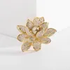 Pins Brooches SUYU Copper Micro Inlaid Cubic Zirconia Brooch Fashion Flower Shop Imitation pearl Gift Copper brooch Sbet Accessories 231118