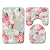 Pillow /Decorative Bath Mat Set Anti Slip Carpet Bathroom Rug Modern Cover Toilet Seat Doormat Absorbent 3pcs WY721