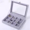 Aufbewahrungsboxen Schmuck Organizer Velvet Tablett Display Ring Armband Halskette Ohrring Box Showcase Schublade Tabletts