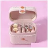 Jewelry Boxes Ring Box Small Travel Organizer Mini Case Portable Rings Storage Gift Packaging For Girls Women Drop Delivery Display Dhvlj