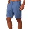Erkek şort pamuk ve keten şort nedensel pantolon erkek yaz nefes alabilen düz renk pantolonlar fitness sokak kıyafetleri s4xl 230419
