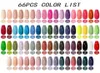 Kits de arte de unhas Mtssii 2560PCS Color Gel Polish Set Glitter Lantejoulas Soak Off UV Semi Permanente Base e Top Coat KitsNail68471867206427