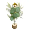 Dekorative Blumen Ornament Heimdekoration Blumenarrangement Künstliche Pflanze Weihnachten Rote Beeren Tannenzweige Grünblätter