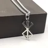 Rune de Berserker guerriers collier pendentif en acier inoxydable Religion hommes cadeaux bijoux 4mm 24 pouces argent poli