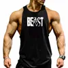 Herrtankstoppar Animal Beast Fashion Cotton Sleeveless Tank Top Men Fitness Muscle Shirt Mens Singlet Bodybuilding Workout Gym Vest Fitness Men 230419