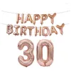 Décoration de fête or Rose numéro lettre ballons 15 pièces 16 pouces ans anniversaire 18e 21e 30e 40e 50e décorations pour adultes
