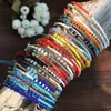 Bangle Bohemian Colorful Glass Beads Bracelets Cotton Rope Adjustable Handmade 3-layers Wristband Party Jewelry