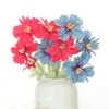 Dekoratif çiçekler 55cm yapay şakayık buket ipek top çiçek açan sahte çiçek düğün centerpieces sahne ana masa dekorasyon mavi