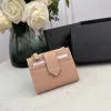 2022 Portafoglio corto Designer Porta carte Borsa Donna Portafogli uomo Porta monete Portamonete Custodia con cerniera Vera pelle di vacchetta Pochette Triangolo