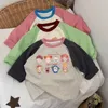 T-Shirts 100 % Baumwolle Mädchen und Jungen Kinderunterwäsche Frühling und Herbst Neues Kinder-Langarm-T-Shirt Baby-Karikatur-Top mit Rundhalsausschnitt P230419