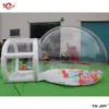 Atividades de jogos ao ar livre 5m de comprimento para crianças festa bola de bolha inflável transparente barraca de cúpula iglu com balões casa de bolha branca para eventos de festa ao ar livre