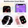 Bluetooth Cevap Çağrı Smart Watch Men 1.69 "Tam Touch Fitness Tracker IP67 Su Geçirmez Smartwatch Kadınlar için Android IOS