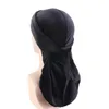 2pc kafa bantları yeni unisex uzun erkekler kadın kadife nefes alabilen bandana şapka durag doo du rag uzun kuyruk headwrap kemo kapağı hip-hop korsan şapka y23