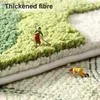 Carpets Bathroom Rug Durable High Density Area Plant Flower Pattern Entrance Floor Bath Mat Daily Use