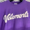 T-shirts pour hommes Purple 3D Foam Printing T Shirt Hommes Femmes Surdimensionné Blanc Lettre Broderie Top Tees T-Shirt T230419