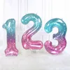 Party Decoration 40inch Large Blue Pink Number Balloon 0-9 Foil Helium Ball Happy Birthday Wedding Decorations Baby Shower Anniversary