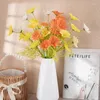 Decorative Flowers Artificial Silk Gerbera Daisies With Stem For Home Kitchen Party Wedding Decoration Greenery Fireplace Table Centerpiece