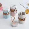 Dinnerware Sets Leak-proof Lunch Box Japanese Mini Container Portable Wheat Straw Soup Cup Plastic Porridge Idea