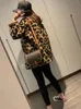 Womens Jackets for Women Single Breasted Faux Fur Leopard Print Long Sleeve Winter Clothes Coats Casual Outerwear Streetwear 231120