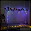 파티 생일 웨딩 장식을위한 20 인치 빛나는 보보 풍선 투명한 LED 조명 풍선