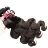 Greatremy Body Wave Human Hair 3 Buntar med stängning Double Weft Brasiliansk Virgin Hair Bundle and Stängningar Handlar Factory Supply Lace Unit