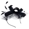 Bandanas Net Yarn Headdwear Feathers Liten Hat Shape Head Dress Retro Party Accessories