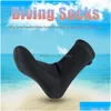 Fins & Gloves Fins Gloves 1 Pair Diving Socks Neoprene Beach For Men Women Thick Winter Swimming Warm Non Slip M Surfing Snorkeling 23 Dhdjx